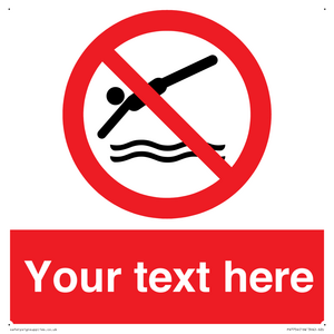 Custom prohibition no diving